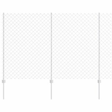 Vidaxl Ograda s postovima Srebrna