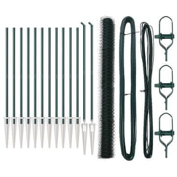 Vidaxl Stup za ogradu Zelena