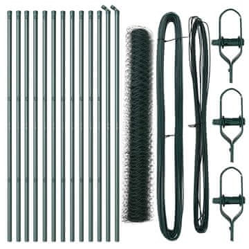 Vidaxl Stup za ogradu Zelena