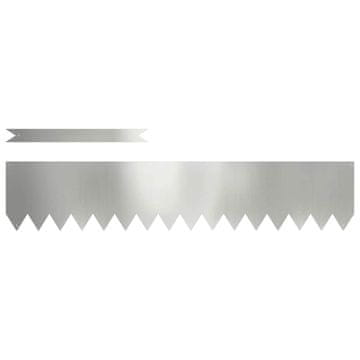 Vidaxl Ograda oko Travnjaka 20 pcs Srebrno 100 x 0.05 x 20 cm