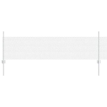 Vidaxl Ograda s postovima Srebrna