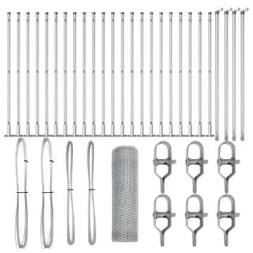 Vidaxl Stup za ogradu Srebrna