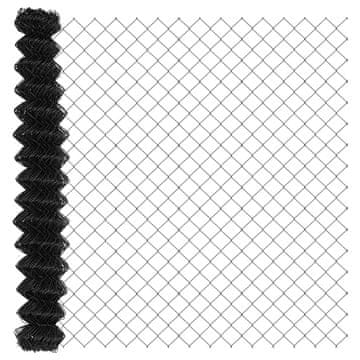 Vidaxl Ograda od lančane veze Siva 10 x 1,5 m Čelik