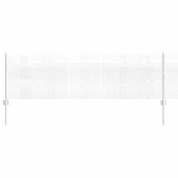 Vidaxl Ograda s postovima Srebrna