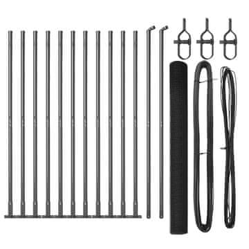 Vidaxl Stup za ogradu Siva