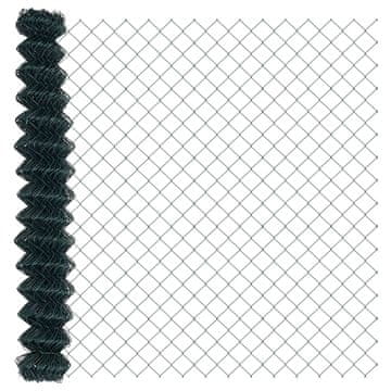 Vidaxl Ograda od lančane veze Zelena 25 x 1,6 m Čelik
