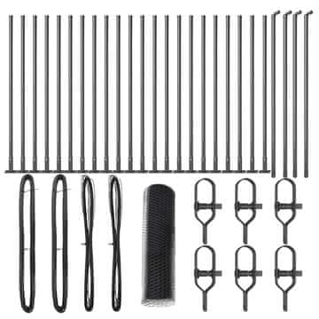 Vidaxl Stup za ogradu Siva