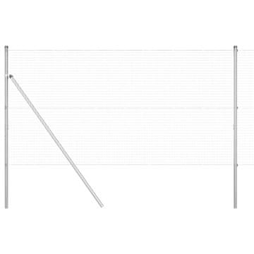 Vidaxl Stup za ogradu Srebrno 50 x 1 m (mreža 25 x 25 mm) Čelik