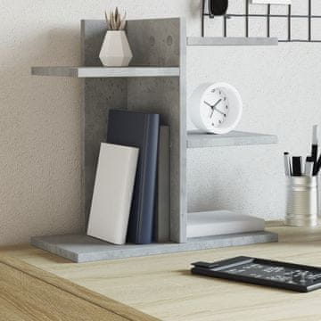 Vidaxl Organizator za stol boje betona i sive 42x21,5x42 cm