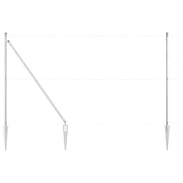 Vidaxl Stup za ogradu 52 szt. Siva 3,2 x 3,2 x 225 cm