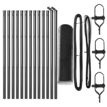 Vidaxl Stup za ogradu Siva