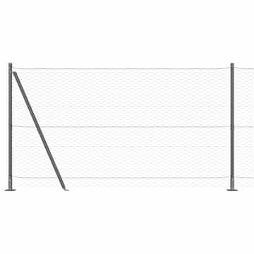 Vidaxl Stup za ogradu Siva