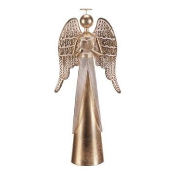 Autronic Ukras Metal Angel - 57 cm, with heart in hands, gold (KOB012-M)