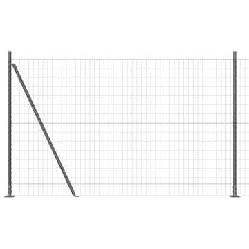 Vidaxl Ograda s postovima Siva 1,4 x 10 m Čelik i PVC