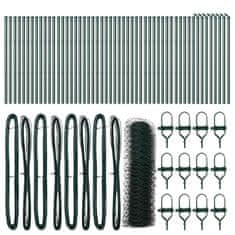 Vidaxl Stup za ogradu Zelena 100 x 0,4 m (mreža 50 mm) Čelik i PVC