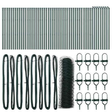 Vidaxl Stup za ogradu Zelena 100 x 0,4 m (36 mm mreža) Čelik i PVC