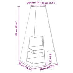 Vidaxl Kamin Crna 50 x 50 x 100 cm Čelik