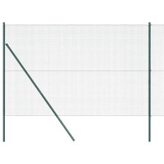 Vidaxl Stup za ogradu Zelena 10 x 1,6 m (12 x 12 mm mreža) Čelik i PVC