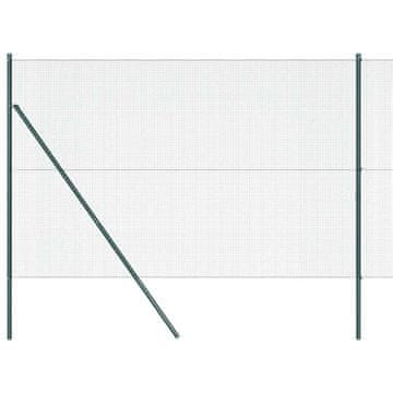 Vidaxl Stup za ogradu Zelena 10 x 1,6 m (12 x 12 mm mreža) Čelik i PVC