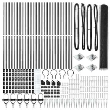 Vidaxl Stup za ogradu Siva