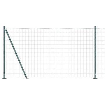 Vidaxl Ograda s postovima Zelena 1,2 x 10 m Čelik i PVC