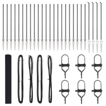 Vidaxl Stup za ogradu Siva