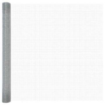 Vidaxl Zavarena žičana ograda Srebrno