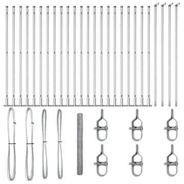 Vidaxl Stup za ogradu Srebrna