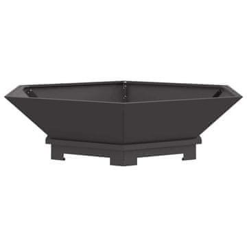 Vidaxl Kamin Crna 100 x 100 x 28 cm Čelik