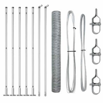 Vidaxl Stup za ogradu Srebrna