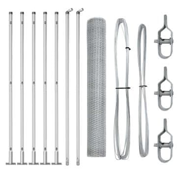 Vidaxl Stup za ogradu Srebrna