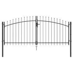 Vidaxl Dvoja vrata Woerden Siva 299,5 x 174,5 cm Čelik