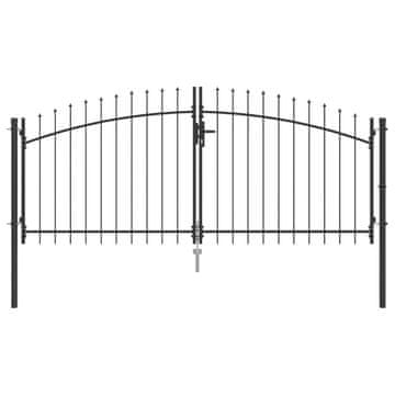 Vidaxl Dvoja vrata Woerden Siva 299,5 x 199,5 cm Čelik