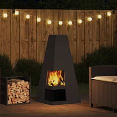 Vidaxl Kamin Crna 50 x 50 x 100 cm Čelik