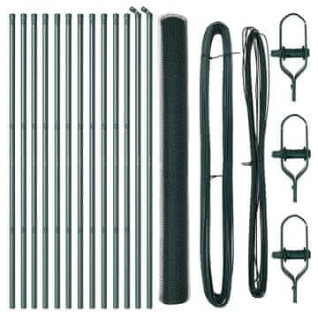 Vidaxl Stup za ogradu Zelena