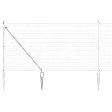 Vidaxl Stup za ogradu Srebrna