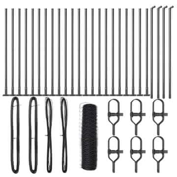 Vidaxl Stup za ogradu Siva