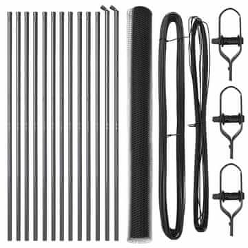 Vidaxl Stup za ogradu Siva