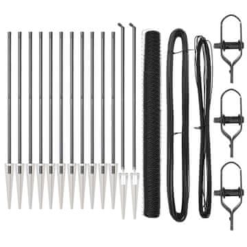 Vidaxl Stup za ogradu Siva