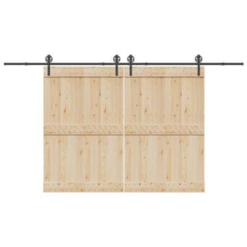 Vidaxl Sustav za montažu kliznih vrata, 400 cm, čelik, crna