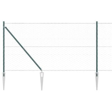 Vidaxl Stup za ogradu Zelena