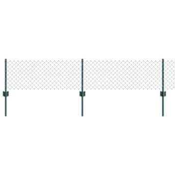 Vidaxl Ograda s postovima Zelena