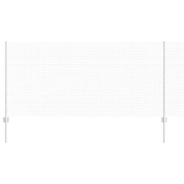 Vidaxl Ograda s postovima Srebrna