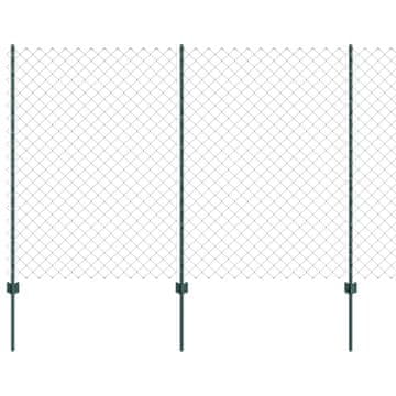 Vidaxl Ograda s postovima Zelena