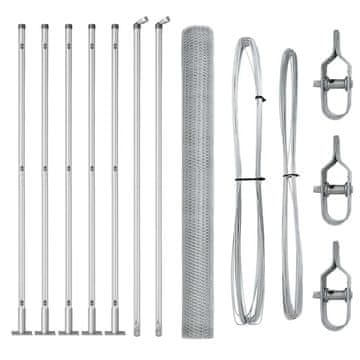 Vidaxl Stup za ogradu Srebrna