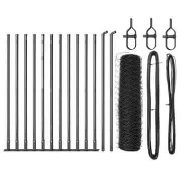 Vidaxl Stup za ogradu Siva