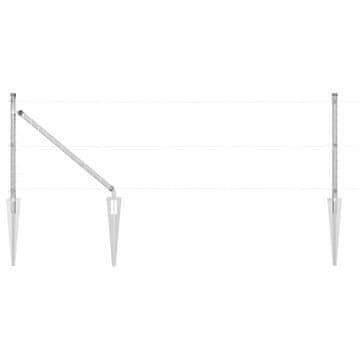 Vidaxl Stup za ogradu 52 szt. Siva 3,2 x 3,2 x 145 cm