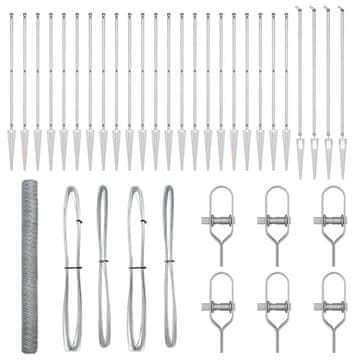 Vidaxl Stup za ogradu Srebrna