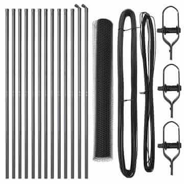 Vidaxl Stup za ogradu Siva