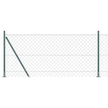 Vidaxl Stup za ogradu Zelena 10 x 0,8 m (60 x 60 mm mreža) Čelik i PVC